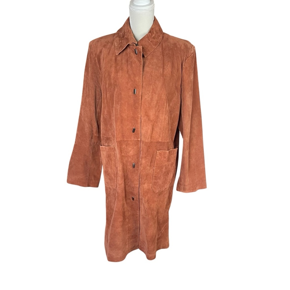Bernardo Rust Suede Trench Coat